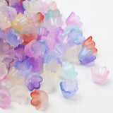100pcs/Lot Colorful Flower Lampwork Beads for Jewelry Making Hairpin DIY