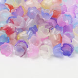 100pcs/Lot Colorful Flower Lampwork Beads for Jewelry Making Hairpin DIY