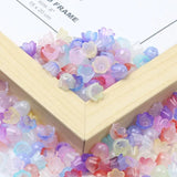 100pcs/Lot Colorful Flower Lampwork Beads for Jewelry Making Hairpin DIY