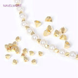 3MM 4MM 18K Brass Rhombus Spacer Beads Jewelry Making DIY Bracelets