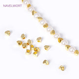 3MM 4MM 18K Brass Rhombus Spacer Beads Jewelry Making DIY Bracelets