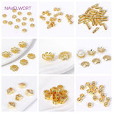 3MM 4MM 18K Brass Rhombus Spacer Beads Jewelry Making DIY Bracelets