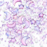 Crystal Star Moon Pendant Glass Beads for DIY Jewelry Making