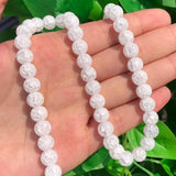 Cracked Quartz Beads 4-12mm Round Natural Stone 15''
