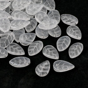 AB Color Leaf Crystal Beads Czech Glass Loose Spacer Beads DIY Jewelry Making