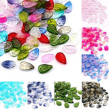AB Color Leaf Crystal Beads Czech Glass Loose Spacer Beads DIY Jewelry Making