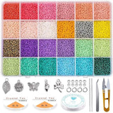 Glass Seed Beads Box Pure Rice Beads Kits DIY Jewelry Making