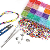 Glass Seed Beads Box Pure Rice Beads Kits DIY Jewelry Making
