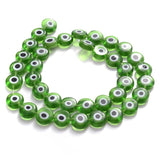 6 8 10mm Evil Eyes Glass Beads Flat Round Spacer Beads Jewelry Making DIY