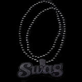 Hip Hop Wood Swag Necklace Wooden Beads Maxi Letters Pendant Boyfriend Gift