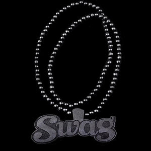 Hip Hop Wood Swag Necklace Wooden Beads Maxi Letters Pendant Boyfriend Gift