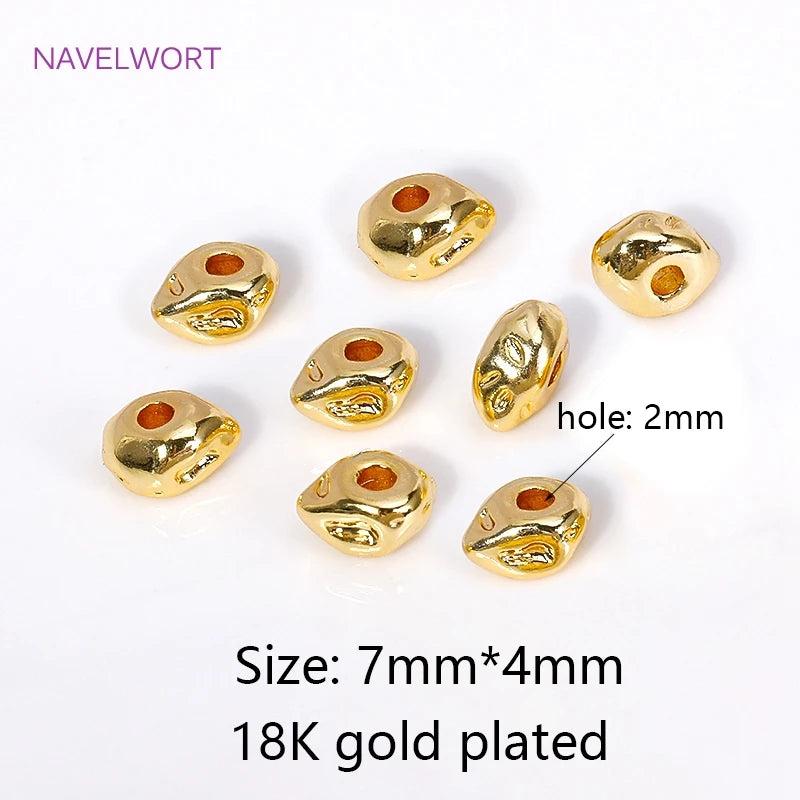 18K Plated Spacer Beads for Jewelry Making DIY Bracelet Necklace Findings