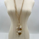 Goth Jewelry Sweater Chain Long Tassel Necklace Vintage Pendant Wood Beads