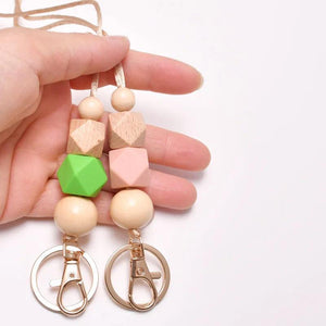 Long Wood Beads Necklace Tassel Sweater Chain