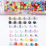 Acrylic Alphabet Beads Flat DIY Bracelet Necklace
