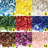 Mix Colors Glass Seedbeads Bugles Tube Czech Spacer Beads