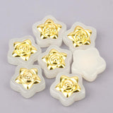 Czech Lampwork Glass Crystal Rose Flower Beads for DIY Jewelry Making 5pcs