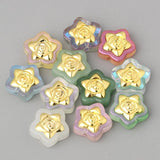 Czech Lampwork Glass Crystal Rose Flower Beads for DIY Jewelry Making 5pcs
