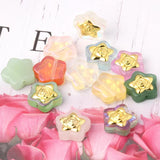 Czech Lampwork Glass Crystal Rose Flower Beads for DIY Jewelry Making 5pcs
