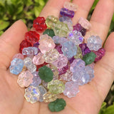 50pcs Czech Lampwork Crystal Four-leaf Clover Spacer Beads DIY Necklace Jewelry