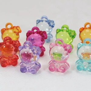 30 Acrylic CAT Charm Pendants 25X17mm Kids Craft