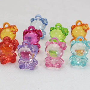 30 Acrylic CAT Charm Pendants 25X17mm Kids Craft