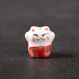 10pcs Colorful Porcelain Lucky Cat Ceramic Beads for Jewelry Making