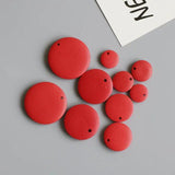 20pcs Natural Wood Flat Round Beads Earring Pendant Jewelry Making Accessory