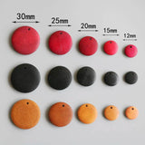 20pcs Natural Wood Flat Round Beads Earring Pendant Jewelry Making Accessory