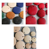 20pcs Natural Wood Flat Round Beads Earring Pendant Jewelry Making Accessory