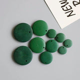 20pcs Natural Wood Flat Round Beads Earring Pendant Jewelry Making Accessory