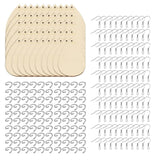 650Pcs Unfinished Wooden Teardrop Earring Pendants Kit