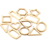 10pcs Star Moon Wood Earrings Charms Bezel Frame Resin Tray DIY Jewelry Making