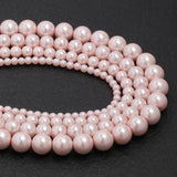 Light Pink Glass Pearl Beads Spacer Bead 4 6 8 10mm