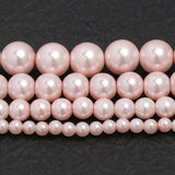 Light Pink Glass Pearl Beads Spacer Bead 4 6 8 10mm
