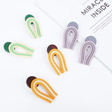 Bohemian Rainbow Wooden Beads Earrings Colorful Rubber Jewelry