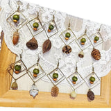 Vintage Geometric Dangle Earrings Square Hollow Out Beaded Eardrop