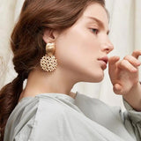 Ethnic Wood Beads Drop Earrings Bohemia Charm Dangle Earrings