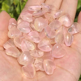 50pcs 12mm Peach Pink Heart Czech Glass Beads for Jewelry Making