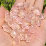 50pcs 12mm Peach Pink Heart Czech Glass Beads for Jewelry Making