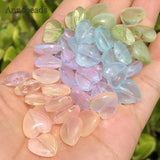 50pcs 12mm Peach Pink Heart Czech Glass Beads for Jewelry Making
