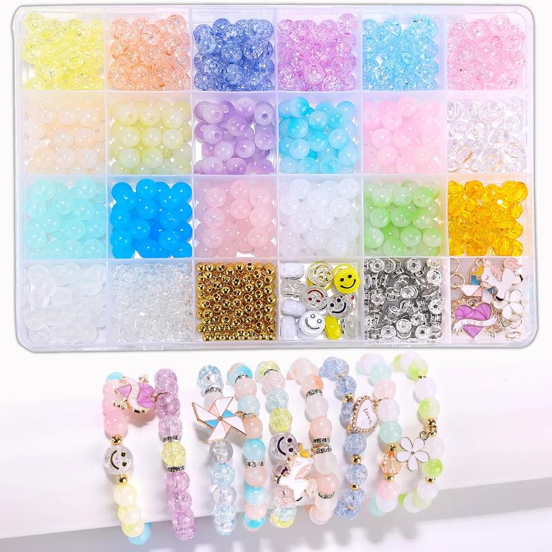 Glass Bead Box DIY Jewelry Accessory Loose Bead Material