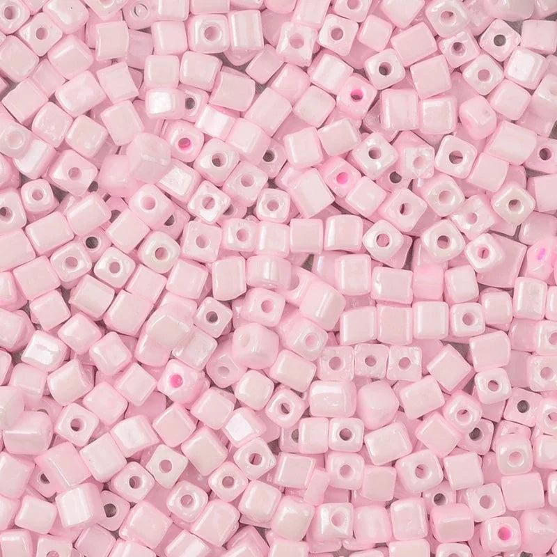 4MM Square Ice Cream Charms Czech Glass Beads DIY Jewelry Making
