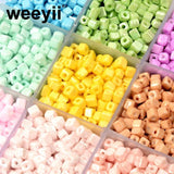 4MM Square Ice Cream Charms Czech Glass Beads DIY Jewelry Making