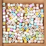 4MM Square Ice Cream Charms Czech Glass Beads DIY Jewelry Making