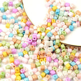 4MM Square Ice Cream Charms Czech Glass Beads DIY Jewelry Making