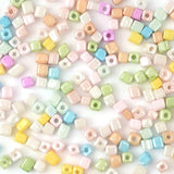4MM Square Ice Cream Charms Czech Glass Beads DIY Jewelry Making