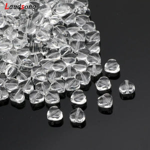 6mm Multicolor AB Spacer Heart Beads Czech Glass Beads