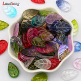 Gradient Czech Glass Beads Leaves Shape For Jewelry Making