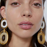 Juran Stone Wood Drop Earrings Summer Shell Fruit Wedding Jewelry